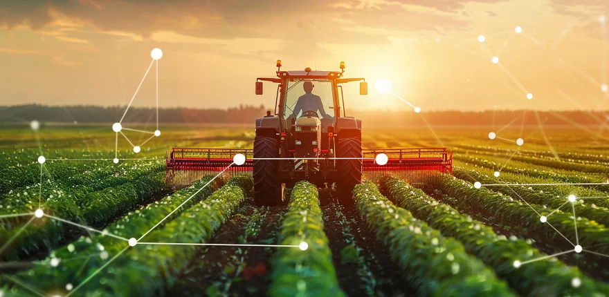 A Image of Tractor in field